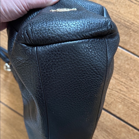 Coach Madison Phoebe Shoulder Bag in black pebbled leather with gold-tone - Picture 9 of 14